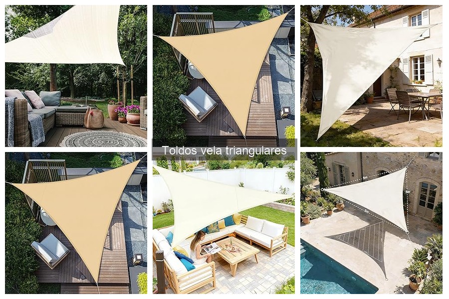 Mejores toldos vela triangulares para patios pequeños