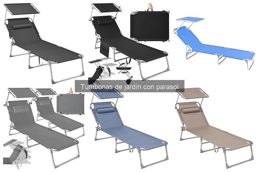 Mejores tumbonas de jardín con parasol para patios pequeños