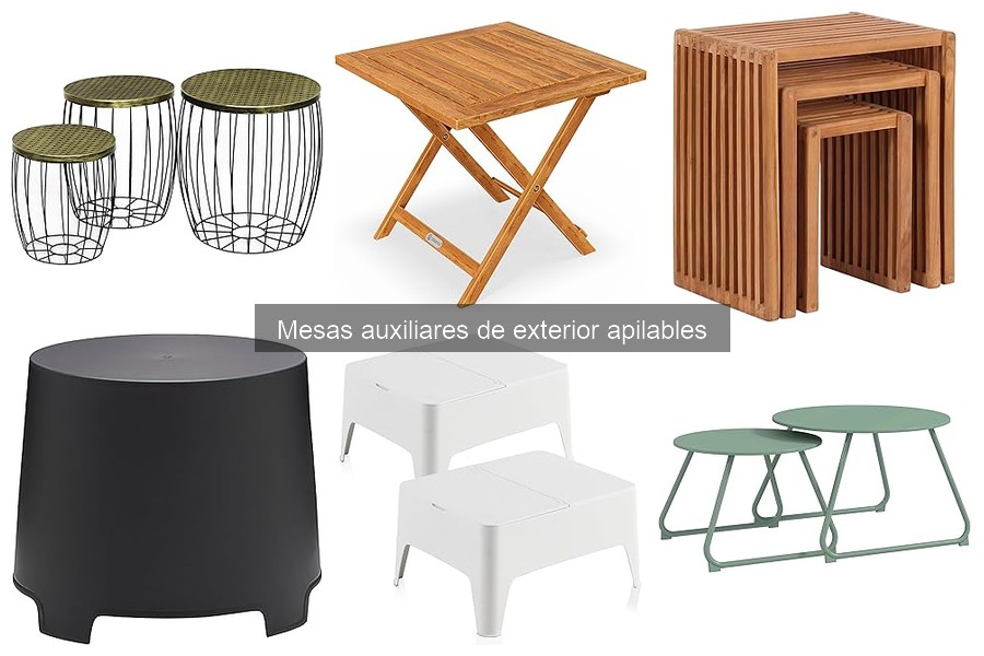 Mesas auxiliares apilables para exterior: funcionalidad y ventajas
