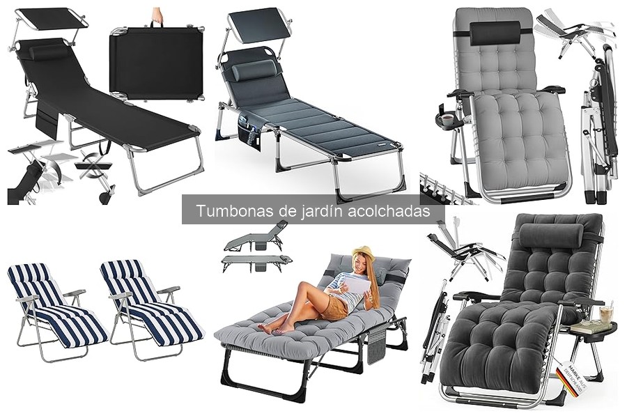 Ofertas irresistibles en tumbonas de jardín acolchadas