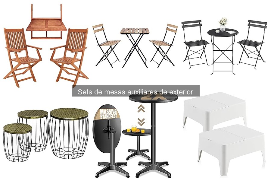 Ofertas y descuentos en mesas auxiliares de exterior