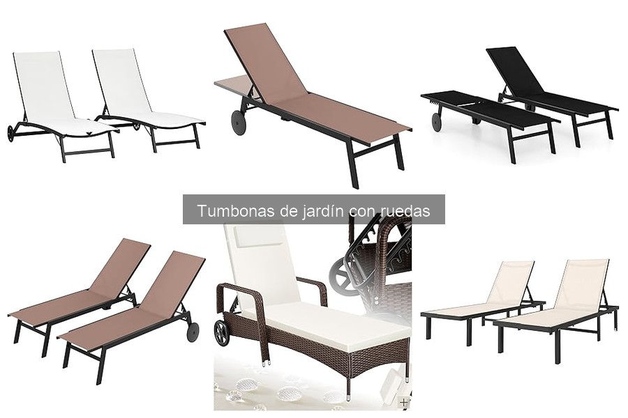 Ofertas y descuentos en tumbonas de jardín con ruedas