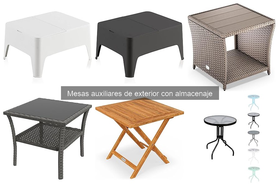 Opiniones de Mesas Auxiliares de Exterior con Almacenaje