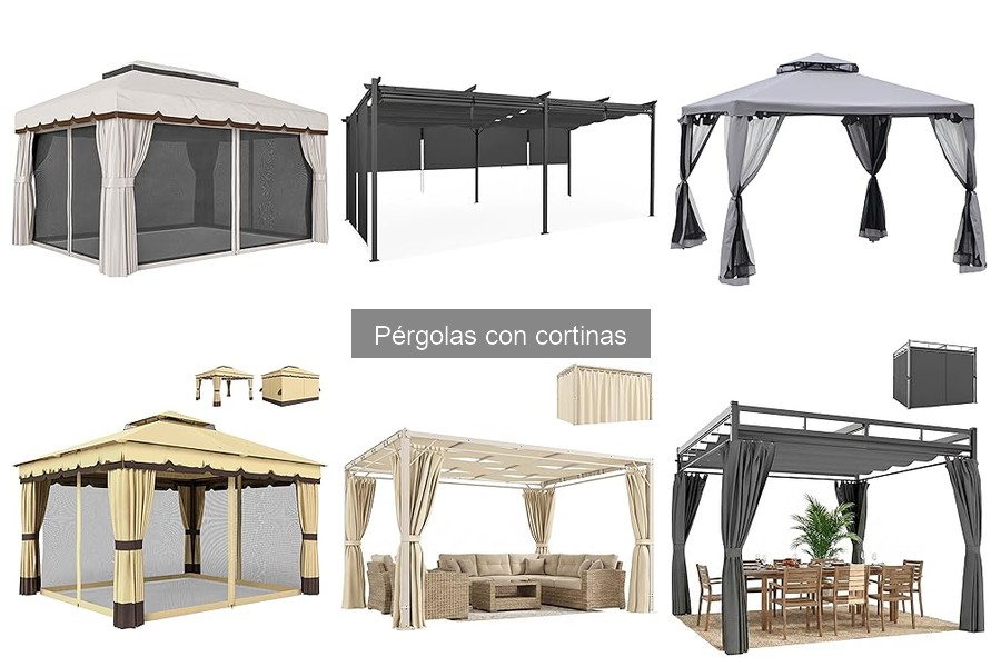 Pérgolas con cortinas: características y beneficios