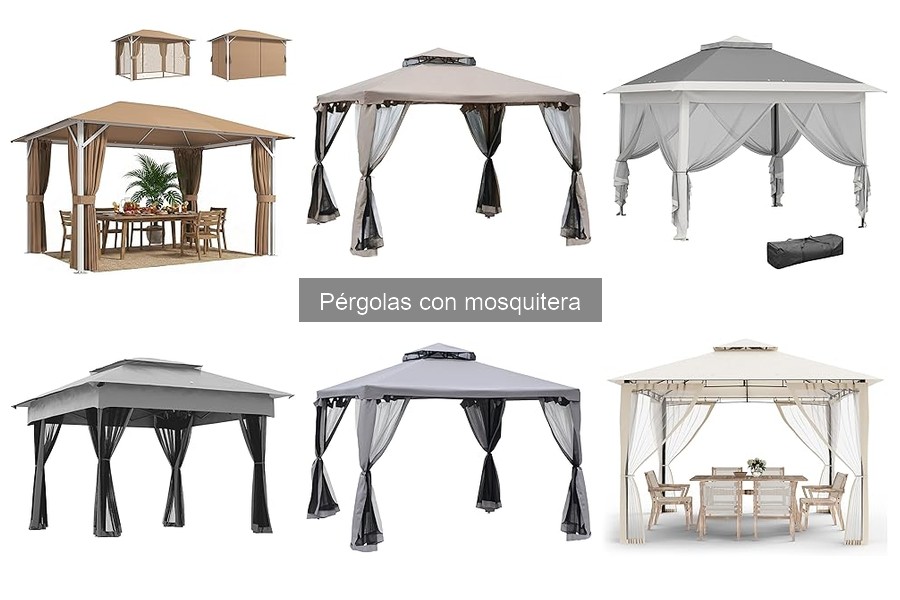 Pérgolas con mosquitera: ¿Son resistentes al clima?