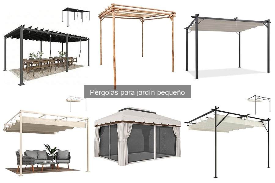 Pérgolas desmontables ideales para jardines pequeños