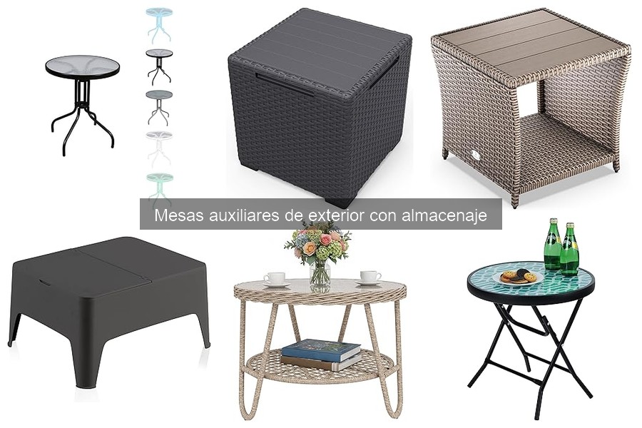 Personaliza tu mesa auxiliar de exterior con almacenaje