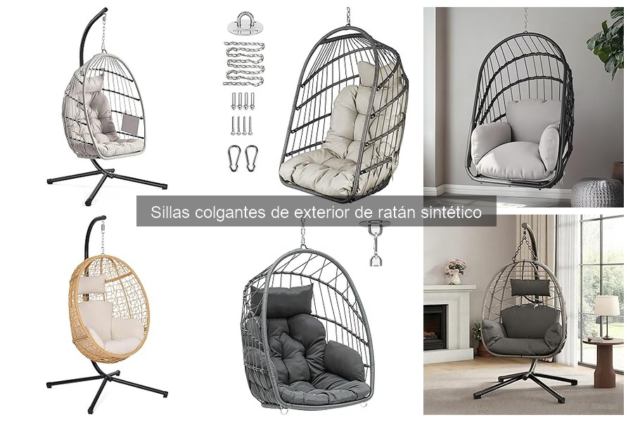 Personaliza tu silla colgante de ratán sintético fácilmente