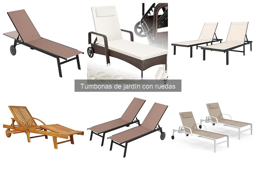 Personaliza tus tumbonas de jardín con ruedas fácilmente