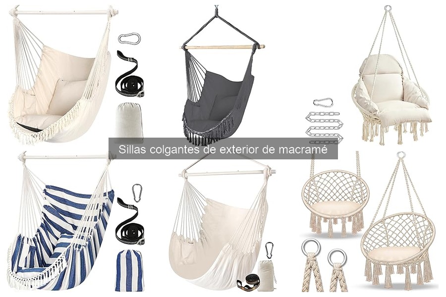 Precio promedio de sillas colgantes de macramé para exterior