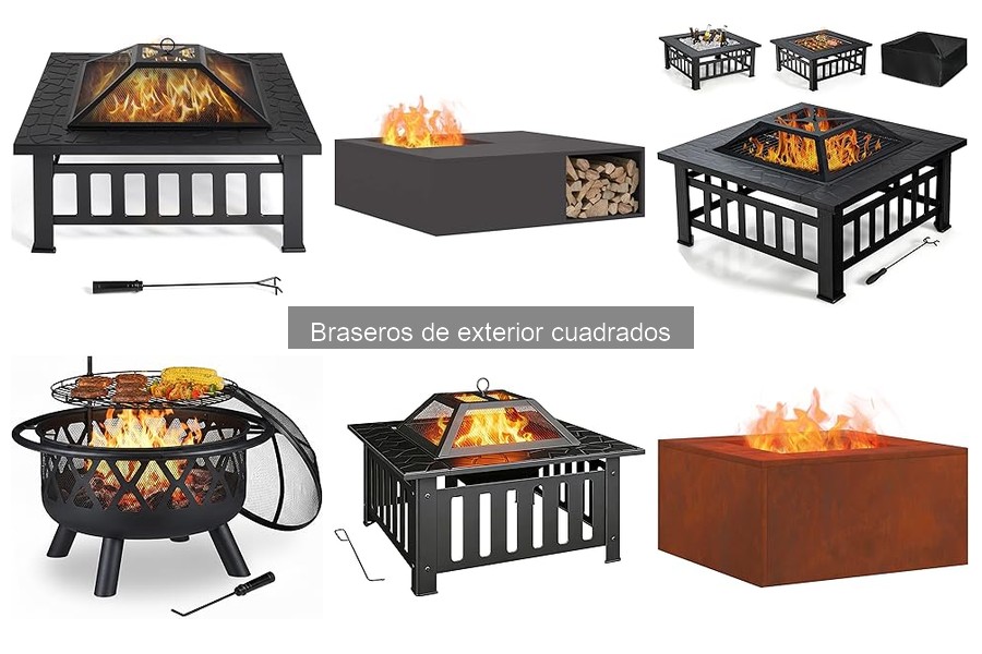 Precios de braseros cuadrados de exterior en Amazon