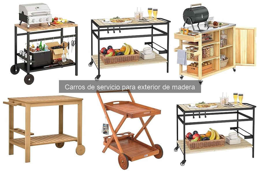 Precios de carros de servicio de madera para exterior