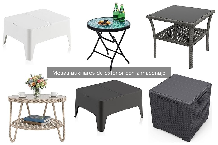 Precios de mesas auxiliares de exterior con almacenaje 2023