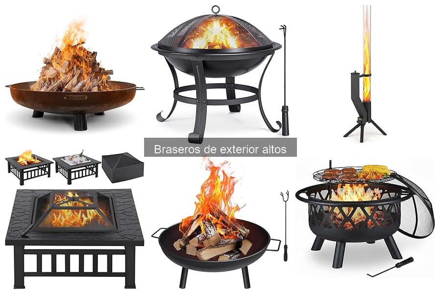 ¿Qué combustible usar en braseros de exterior altos?