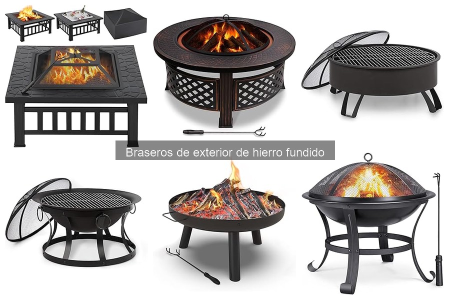 ¿Qué es un brasero de exterior de hierro fundido?