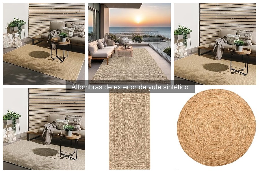 ¿Qué es una alfombra de exterior de yute sintético?