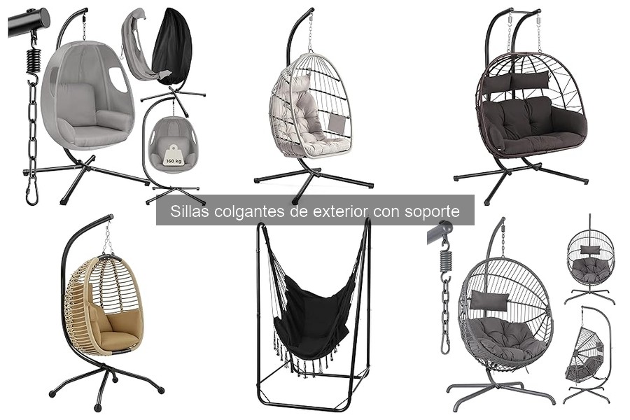 ¿Qué es una silla colgante de exterior con soporte?