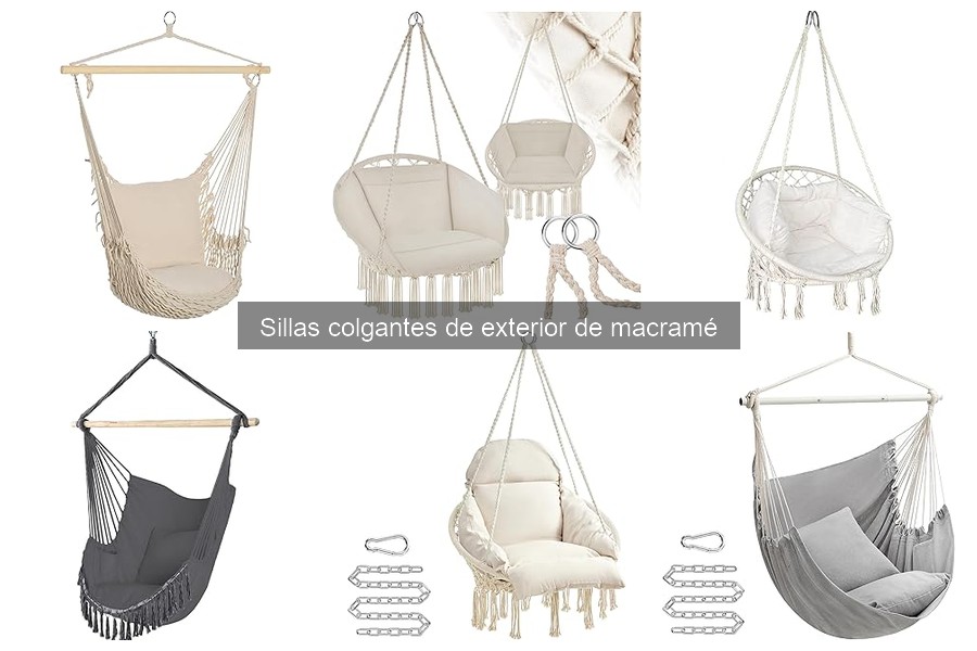 ¿Qué peso soporta una silla colgante de macramé?