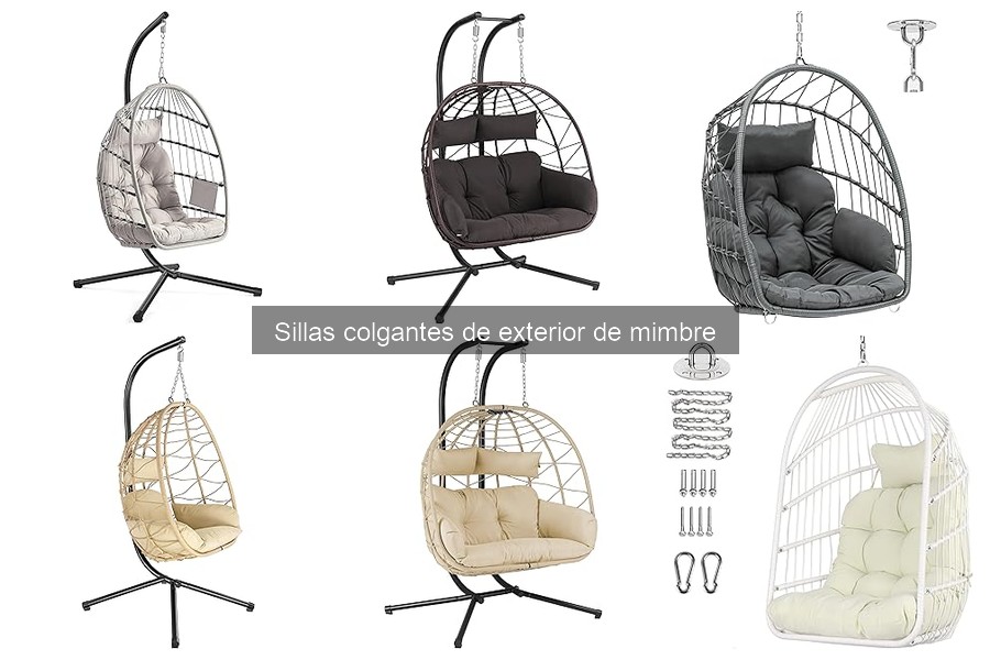 ¿Qué son las sillas colgantes de exterior de mimbre?