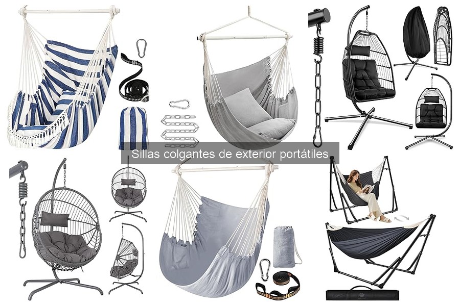 ¿Qué son las sillas colgantes de exterior portátiles?