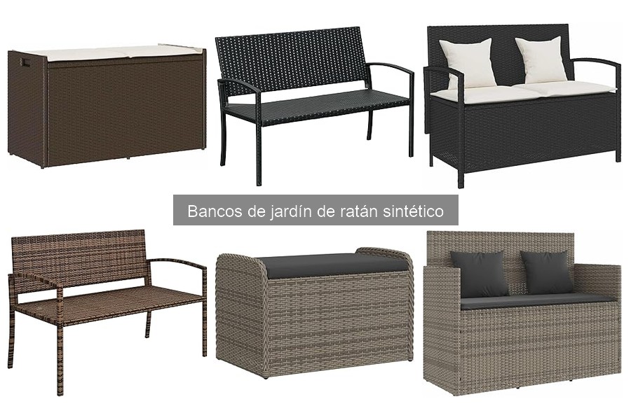 ¿Qué son los bancos de jardín de ratán sintético?
