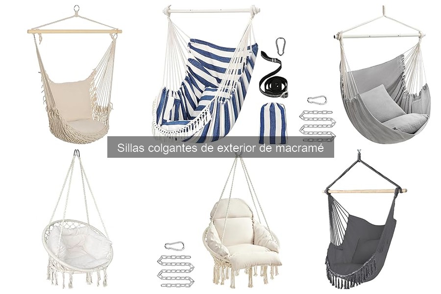Sillas colgantes de macramé: ¿quiénes pueden usarlas?