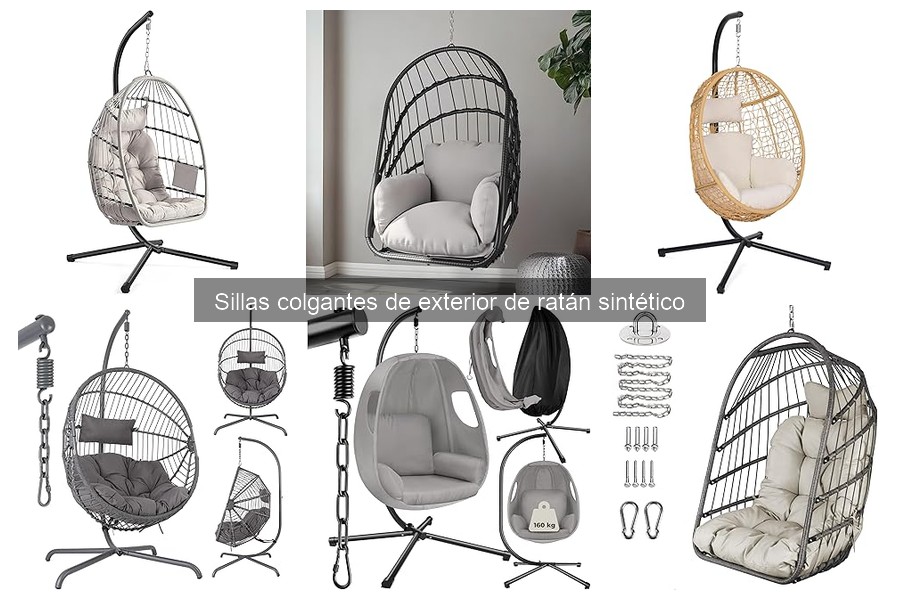 Sillas colgantes de ratán sintético para niños: seguridad y estilo