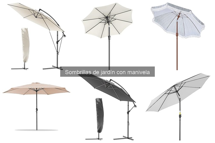 Sombrillas de jardín con manivela: protección UV asegurada