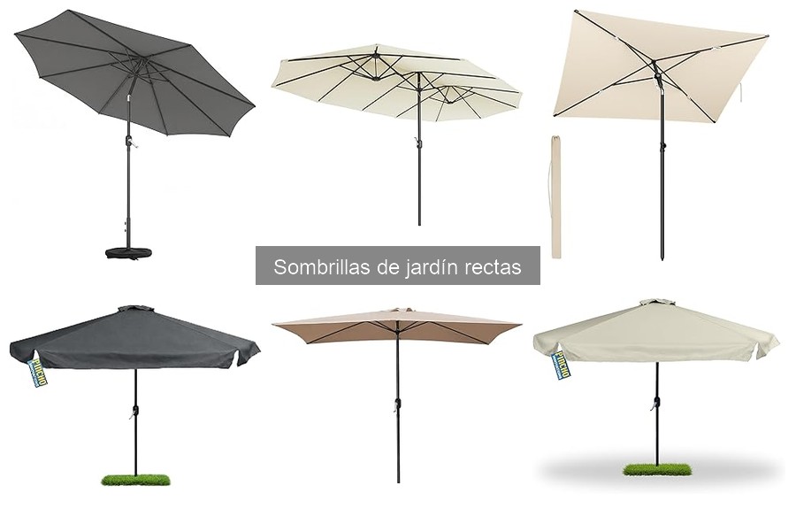 Sombrillas de jardín rectas ideales para climas extremos