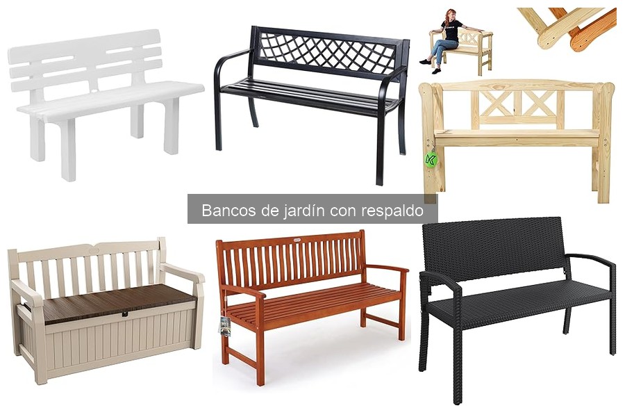 Tipos de bancos de jardín con respaldo y sus usos recomendados