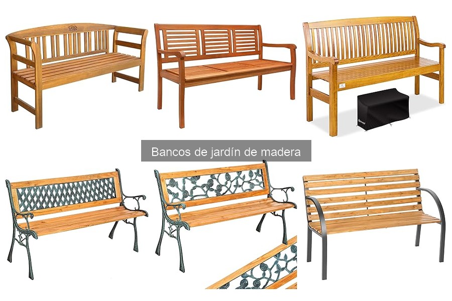 Tipos de bancos de jardín de madera: estilos y diseños