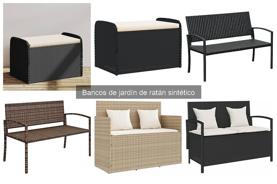 Tipos de bancos de jardín de ratán sintético: guía completa