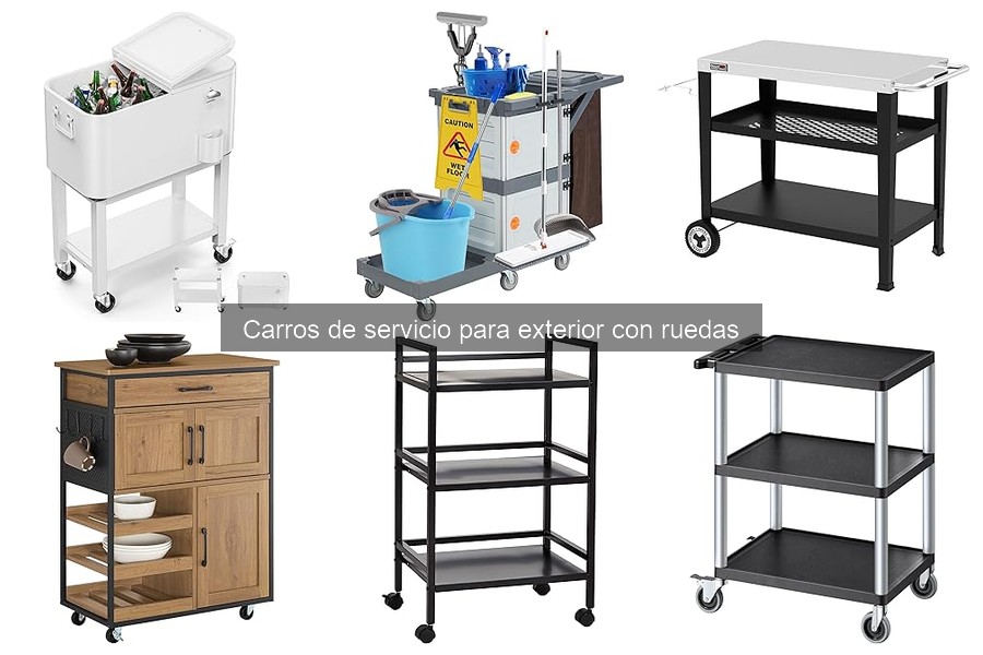 Tipos de carros de servicio para exterior con ruedas