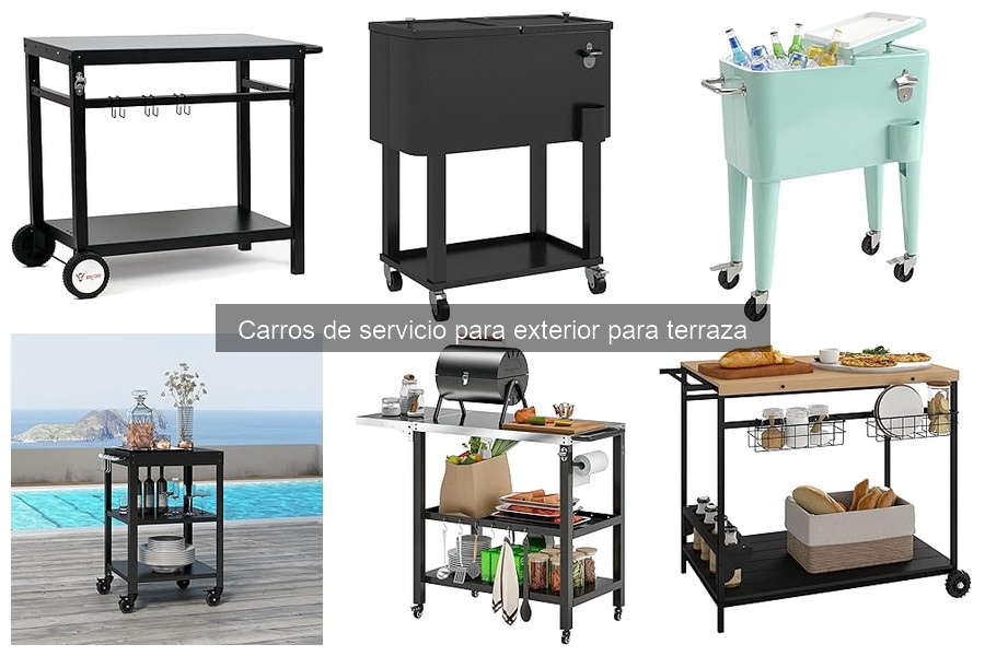 Tipos de carros de servicio para terraza: guía completa