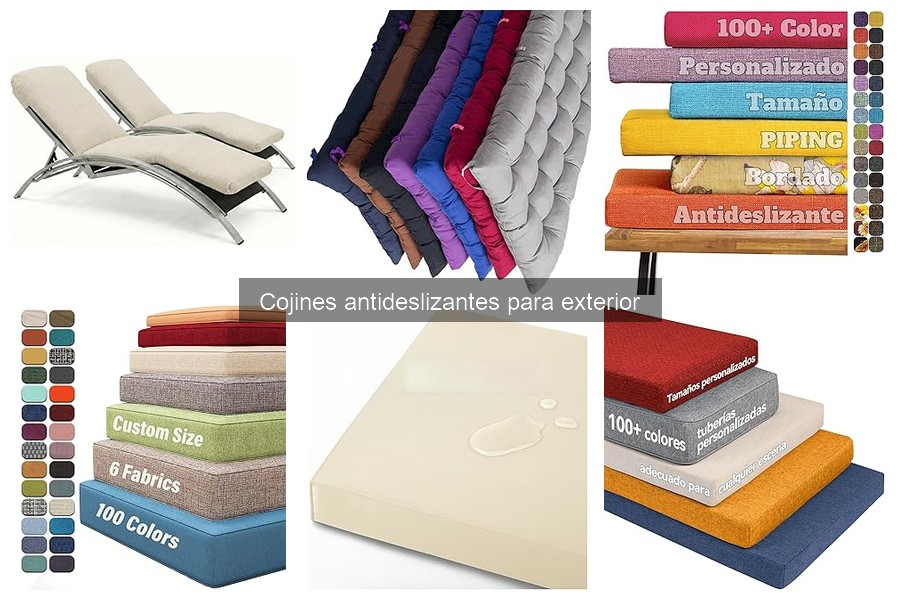 Tipos de cojines antideslizantes para exterior: guía completa