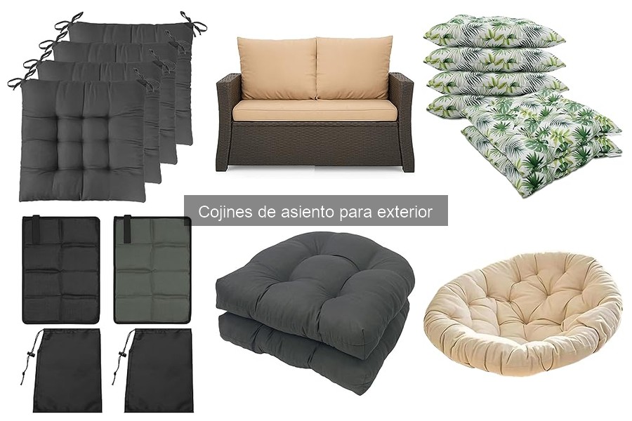 Tipos de cojines de asiento para exterior: guía y opciones