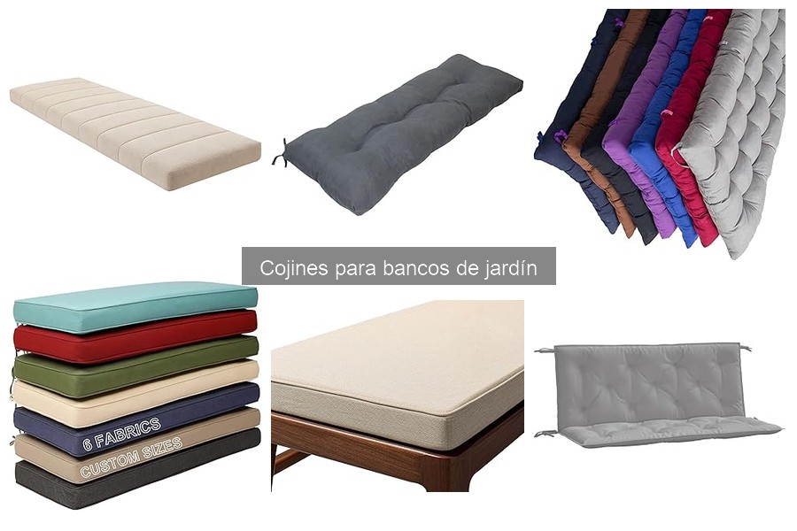 Tipos de cojines para bancos de jardín: estilos y materiales