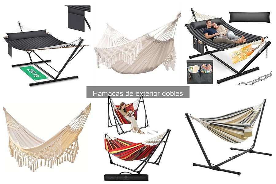 Tipos de hamacas de exterior dobles para relajarte en casa
