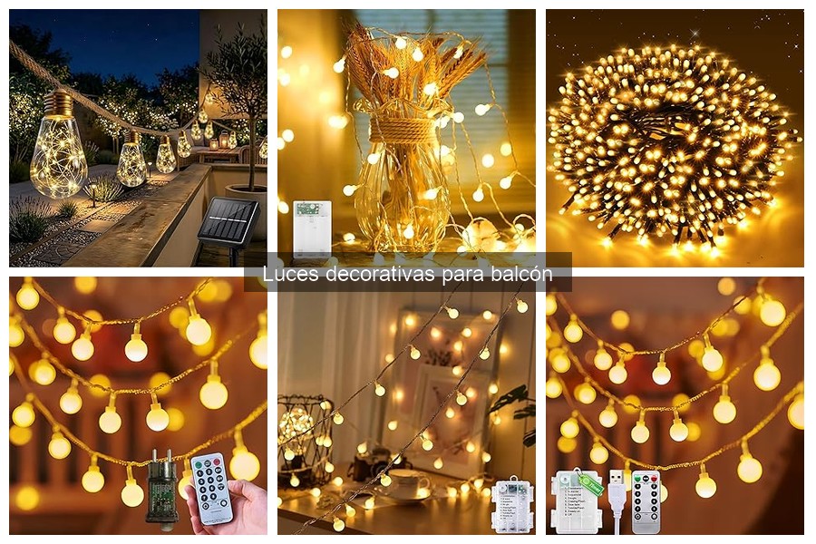 Tipos de luces decorativas para balcón: guía completa