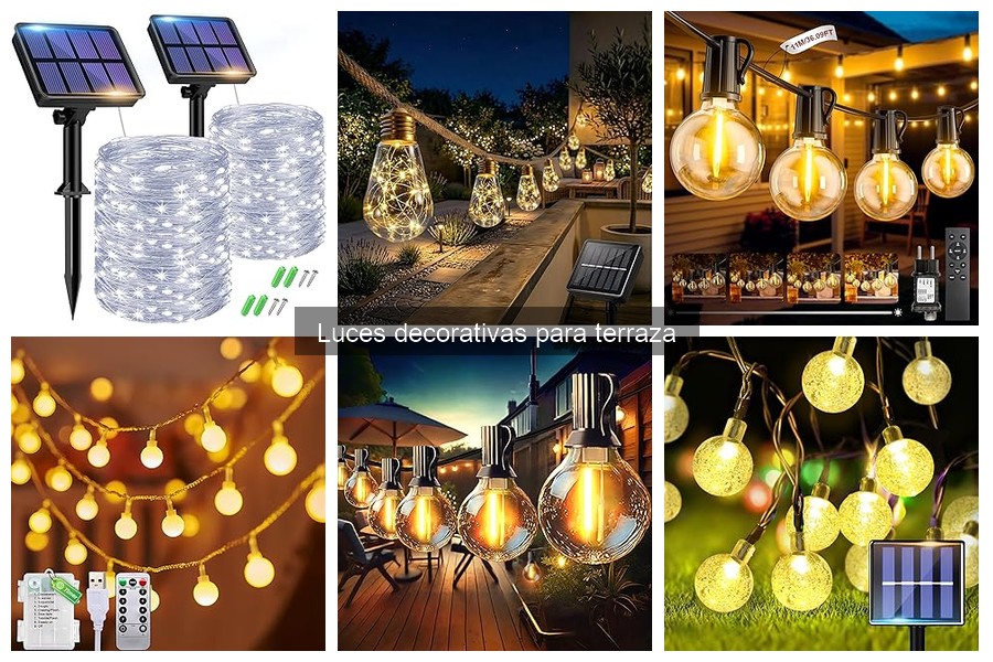 Tipos de luces decorativas para terraza: guía completa