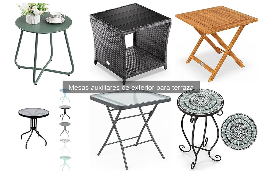 Tipos de mesas auxiliares de exterior para tu terraza