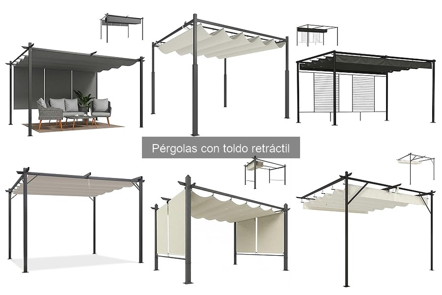 Tipos de pérgolas con toldo retráctil para tu jardín