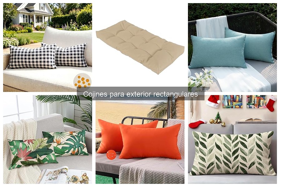 Tipos de Relleno para Cojines Rectangulares de Exterior