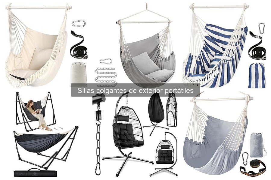Tipos de sillas colgantes de exterior portátiles