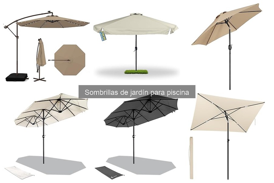 Tipos de sombrillas de jardín ideales para tu piscina