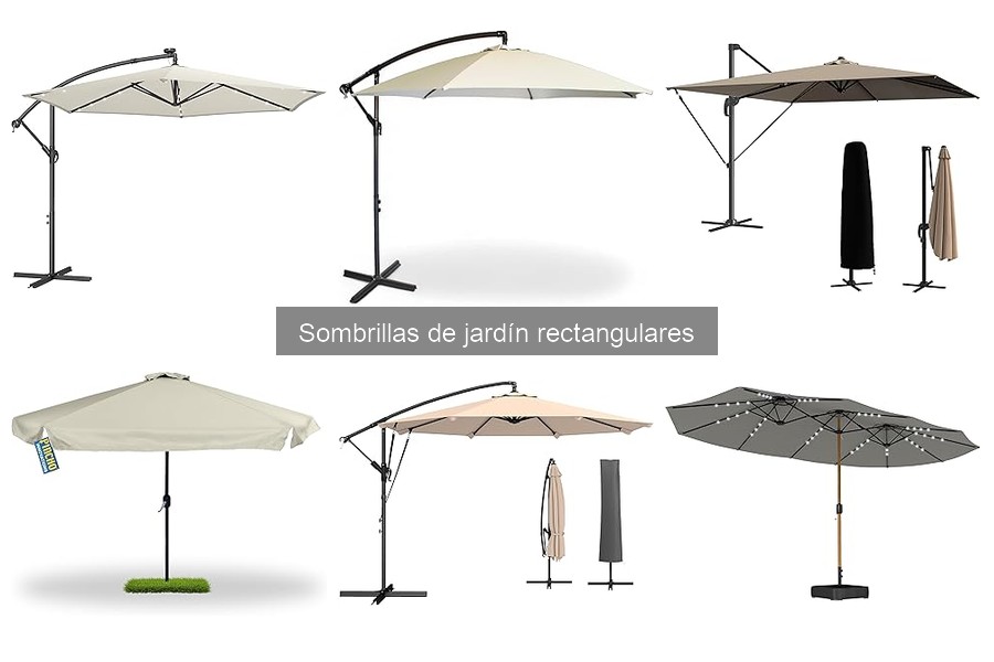 Tipos de sombrillas de jardín rectangulares: guía completa