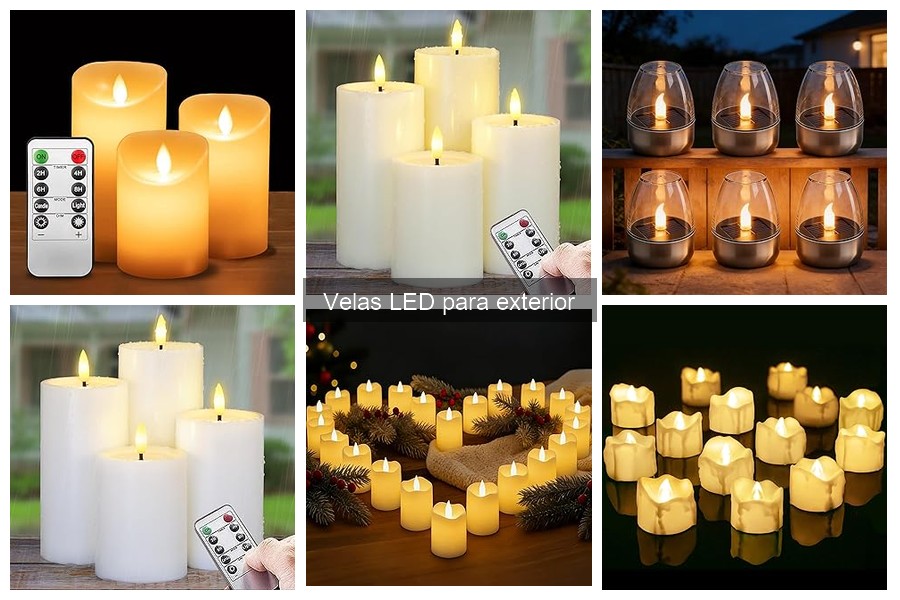 Tipos de Velas LED para Exterior: Características y Usos