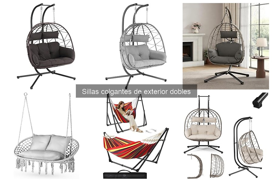 Todo sobre las sillas colgantes de exterior dobles