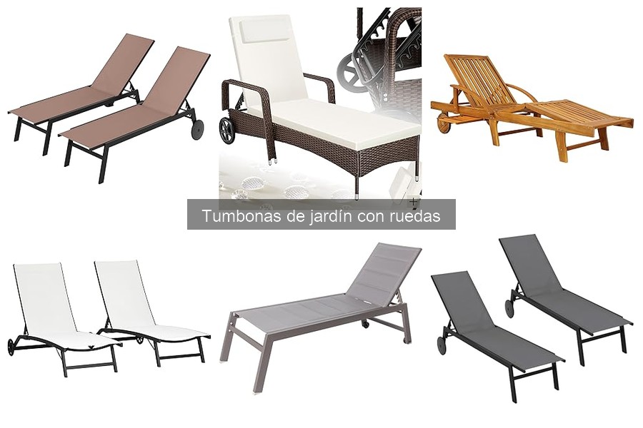 Tumbonas de jardín con ruedas ideales para la playa