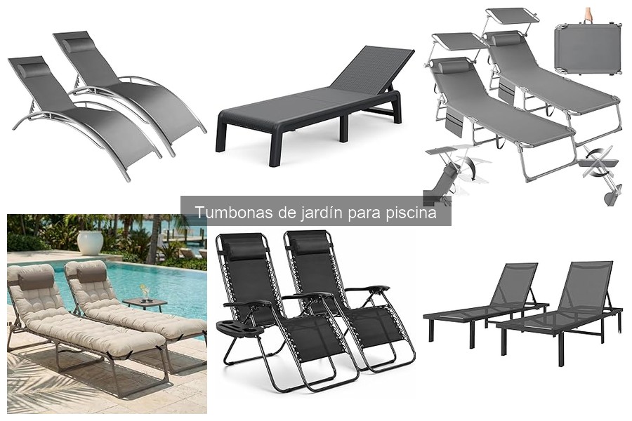 Tumbonas de jardín con tecnología integrada para piscina